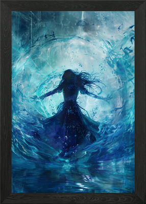 #ad Water wizard Framed Wall Art Poster Canvas Print Picture GBP 8.99