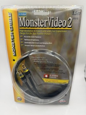 Monster Cable MonsterVideo 2 S-Video Cable 1.5m 4.9ft Gold Plated Sealed