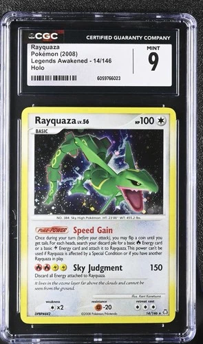 CGC 9 Rayquaza 14/146 Holo Legends Awakened Pokemon Card 2008