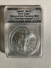 2012 S ANACS MS70 Silver Eagle ASE Struck at San Francisco Mint First Day Issue