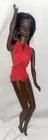 Vintage Barbie Sunset Malibu Christie 1970s Red Swimsuit