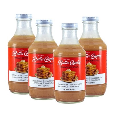 Rich & Creamy Cinnamon Bun Flavored Buttermilk Syrup for Pancakes, Waffles, F...