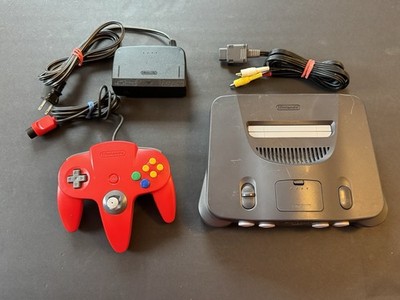 Nintendo 64 with Red Controller   All OEM N64 Original Parts CLEANED TESTED