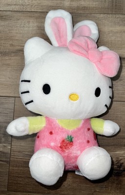 Sanrio Hello Kitty 11'' Plush Easter Bunny Strawberry 2023 Rabbit Ears Bow