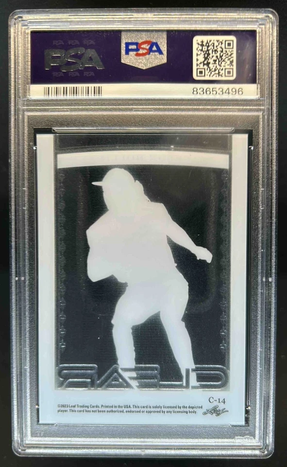 2023 Leaf Trinity Clear Jackson Holliday #2/49 PSA 9 Mint Orioles - Image 2 of 2