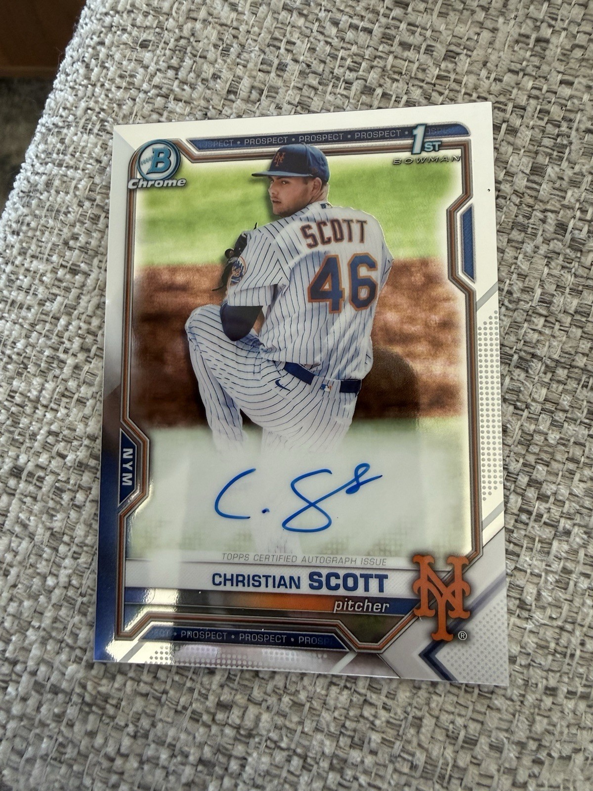 2021 Bowman Draft - Chrome Draft Pick Autographs Christian Scott #CDA-CS (AU,...
