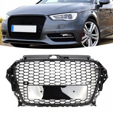 Front Grille Grill Honeycomb Radiator Bumper Grille for Audi A3 S3 8V 2012-2016