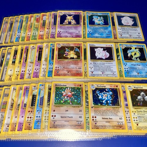 100% Complete Base Set 102/102 Vintage Master Pokemon Cards HOLO 1999 Charizard