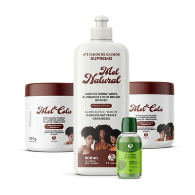 Trihair Honey Curl Defining Kit   2x Mel Cola Gel + Mel Activator + Rosemary Oil