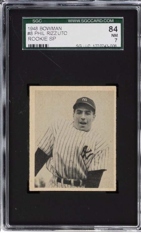 1948 Bowman #8 Phil Rizzuto Rookie Short Print SGC 7