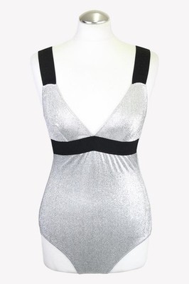 Paco Rabanne Damen Oberteil Gr. 36 Silber Trägershirt Freizeit Alltag