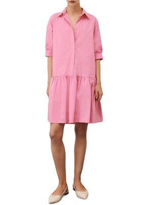 MARELLA BY MAX MARA Women s Size 2 Pink Summer Collared Shirt Dress Cotton NEW