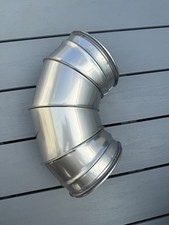 Bogen 90° Edelstahl mit Dichtung für Wickelfalzrohr DN160