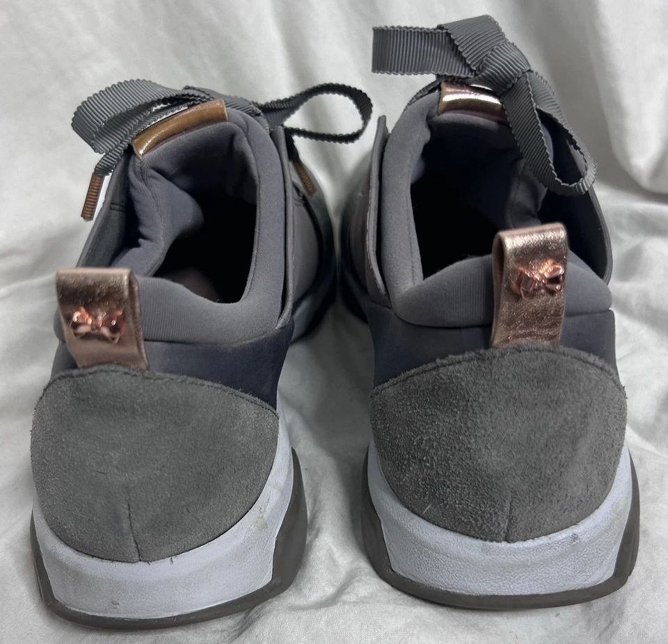 Ted Baker London-cepa-Bow 女式灰色懒人运动鞋 8 码 — 第 3/4 张图片