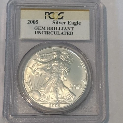 2005 American Silver Eagle $1 Dollar PCGS Gem Brilliant Uncirculated