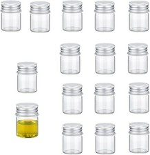 16 PCS Tiny Jars with Aluminum Lids 15ml Small Glass Bottles Empty Spice Jars