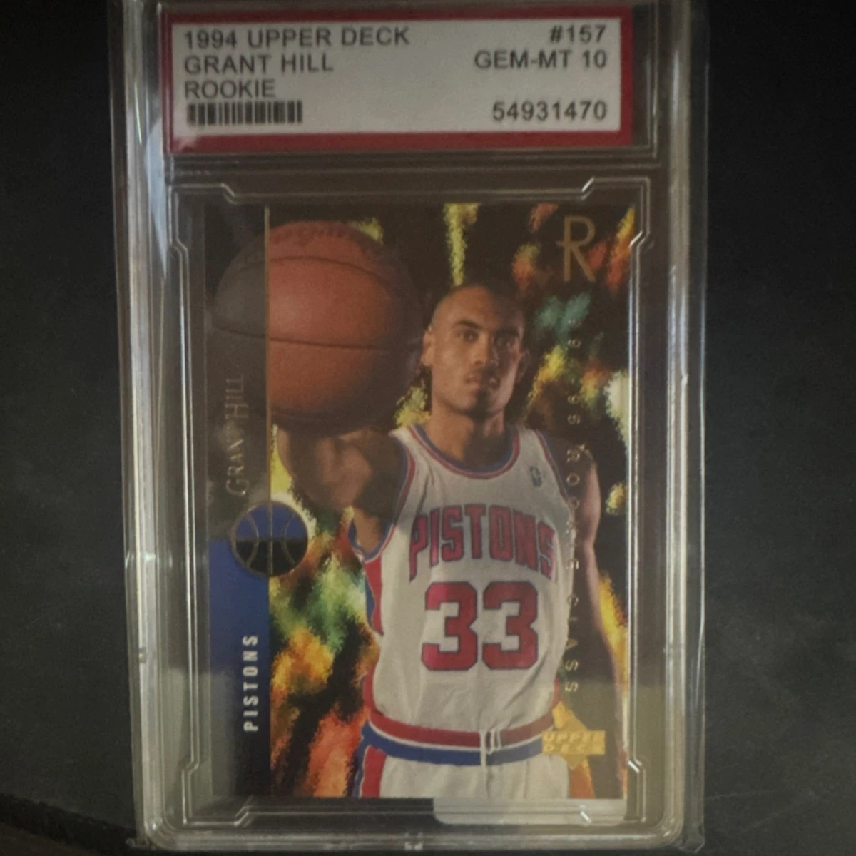 1995年版 G·ヒル【ルーキー】デトロイト・ピストンズ Grant Hill Basketball Grade 10 Rookie Sports Trading Cards