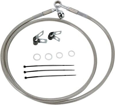 Drag Specialties 1741-2657 Extended Stainless Steel Front Brake Line 640115-2