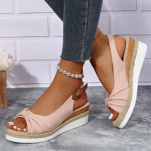 Womens Wedge Sandals Platform Espadrilles Sandal Summer Beach Anti Slip Shoes - Picture 45 of 56