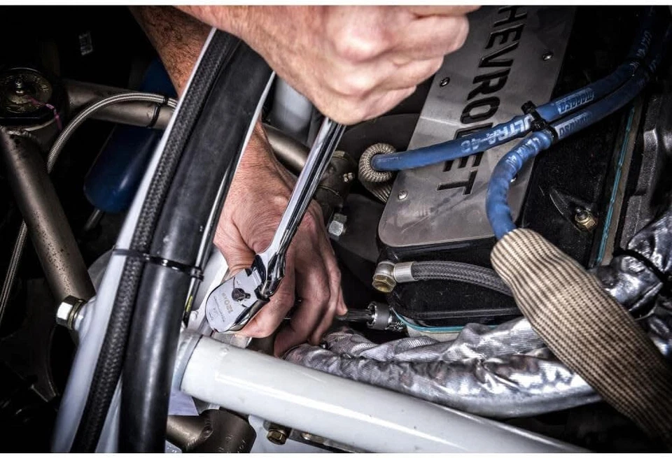 LLAVE DE ENGRANAJES 81204XP - 2 piezas 1/4" y 3/8" unidad 120XP cabeza flexible trinquete lágrima Foto 3 de 4