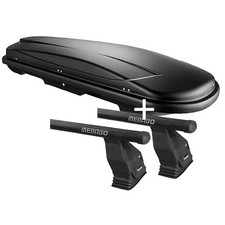 Dachbox JUXT500L+Dachträger Tema kompatibel mit Mercedes CLS C218 4Türer ab 10