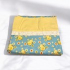 Lil Ducky Pattern Yellow & Blue Flannel and Cotton Pillowcase Handmade NWOT