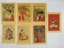 7 PEARSON'S MAGAZINE COVERS 1899-1900 PRETTY LADIES, FOX HUNTING, ART NOUVEAU