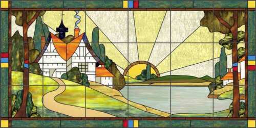 Landscape Tile Backsplash Paned Expressions Home Art Ceramic Mural OB-PES30 - Afbeelding 1 van 2