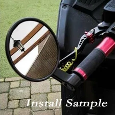 Pair Motorcycle 7/8'' Handle Bar End Side Rearview Mirrors for Bobber Cafe Racer