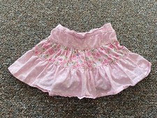 George Girls Pink Butterfly Tiered Skirt 12M