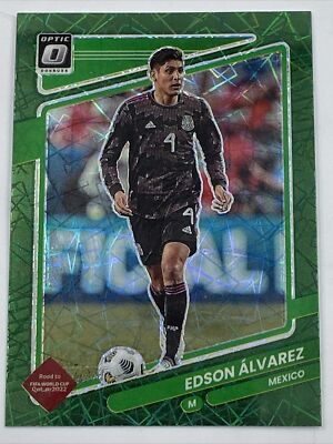 Edson Alvarez 2021-22 Panini Donruss Soccer 90 Green Velocity Optic Prizm Mexico