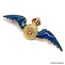 RAF Wings Sweetheart Brooch Badge Stunning Azure Blue Gilt Royal Air Force