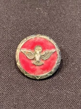 Come Holy Ghost Enlighten Me Pin Dove Enamel Religious Christian C-Clasp Antique