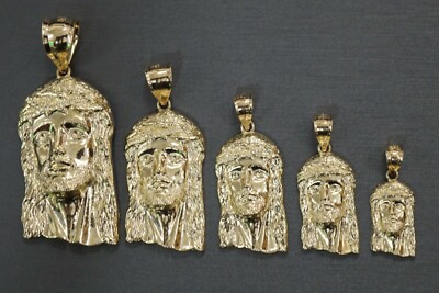 10K Solid Yellow Gold Polished Jesus 