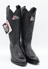 Vintage NOS Justin Women's 5.5C Black Pointed Toe Western Cowboy Boots