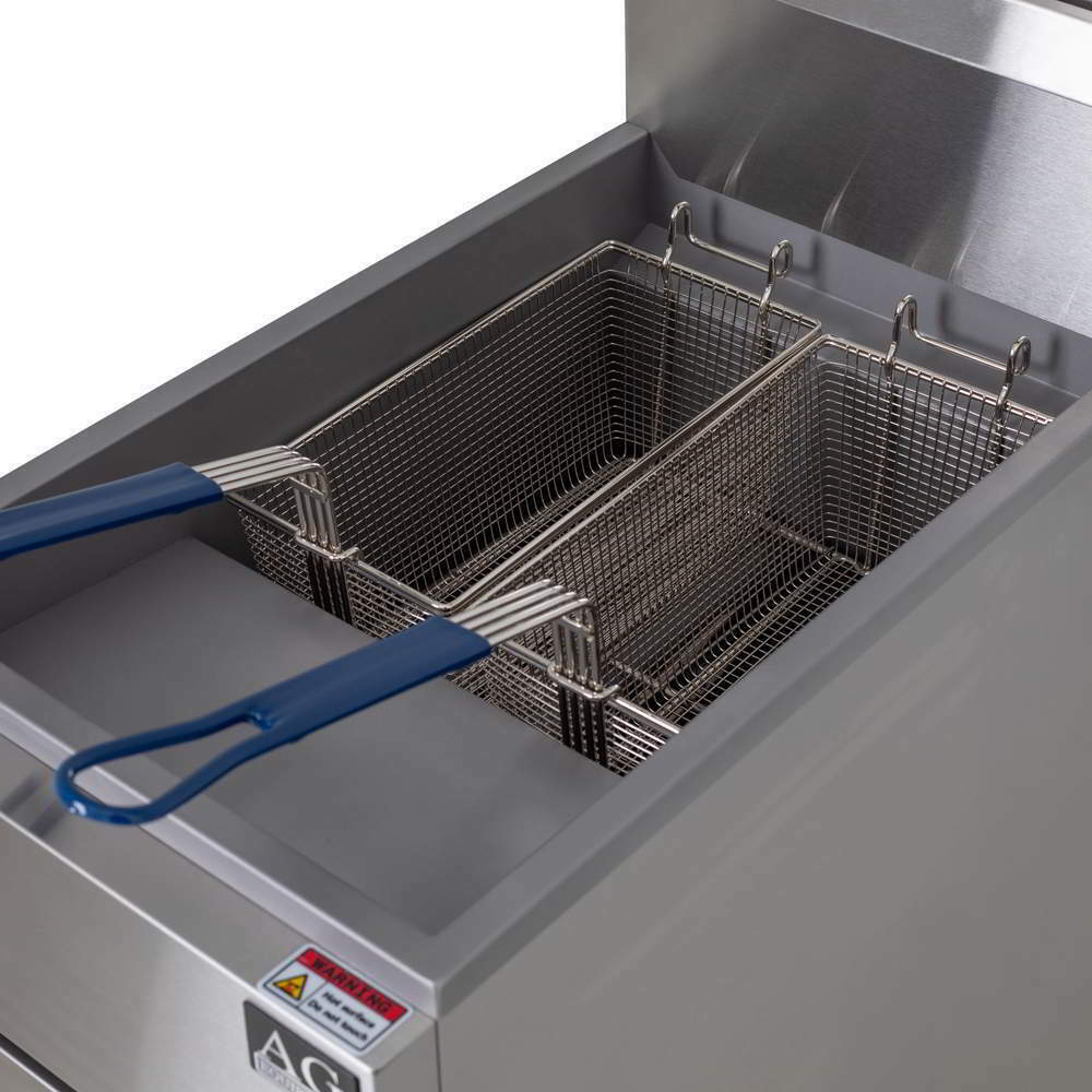 Commercial Gas Deep Fryer, Single 25L Vat 4 Burner 2 baskets LPG eBay