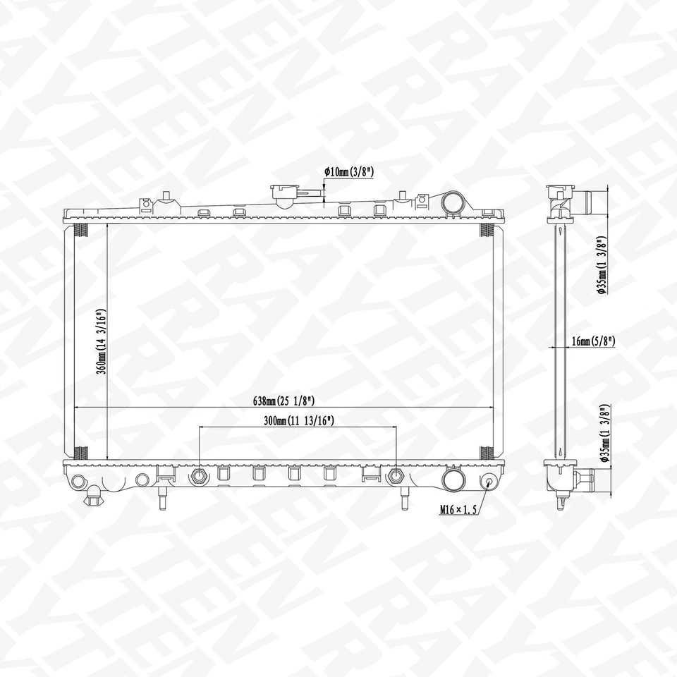 Radiator for NISSAN 240SX ;1991-1994 - Imagem 2 de 4