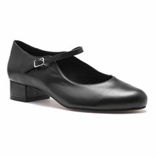 Tanzschuhe Damen Tanz Charakter Tango Rumpf 309 Schuhe Spangenschuh Leder black