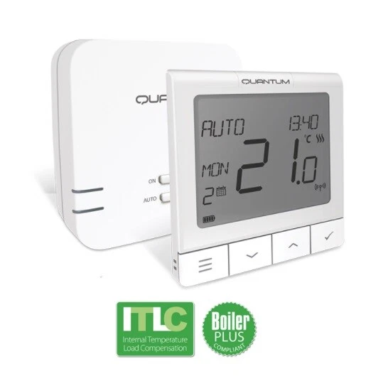 SALUS QUANTUM WQ610RF WIRELESS THERMOSTAT SLIMLINE STAT - Boiler Plus  Compliant | eBay