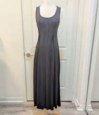 Karen Kane Long Black Sleeveless Pleated Fill Maxi Evening Dress - Small