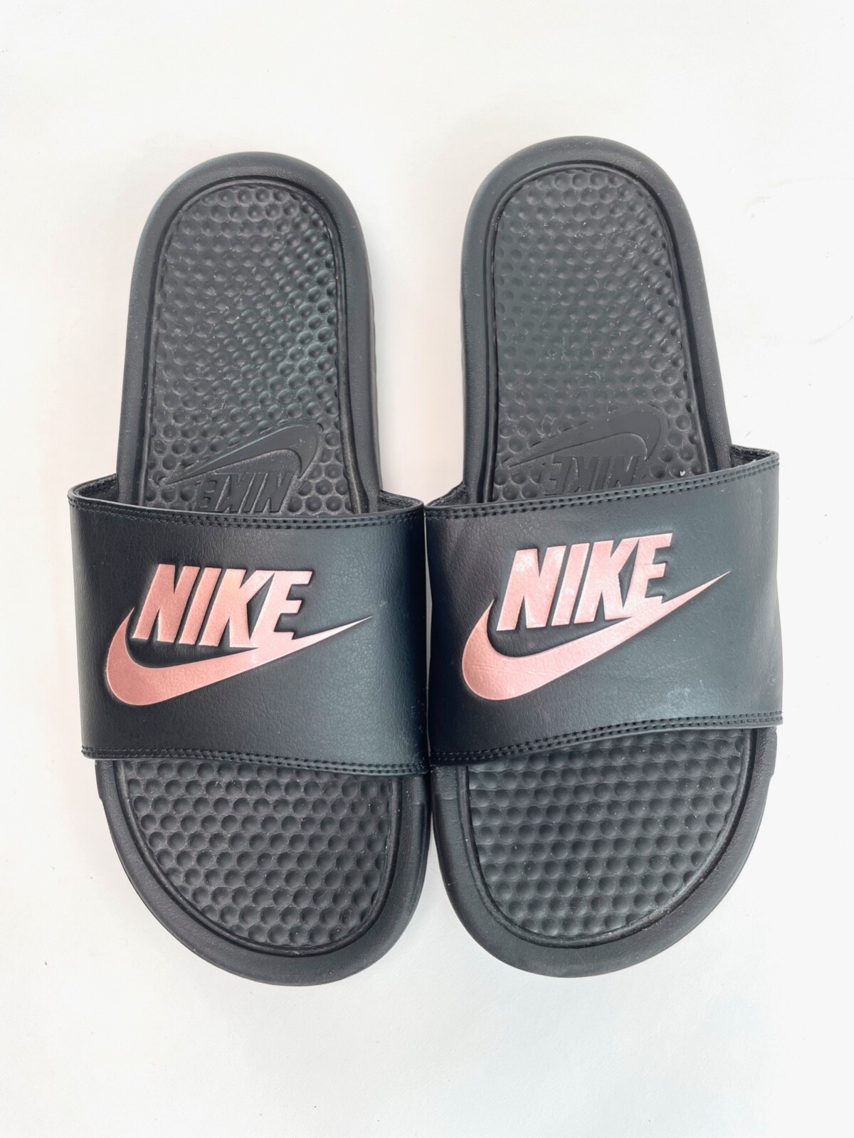 10 343881-007 Black Slides Sandals Slip 