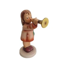 Goebel Hummel Figurine "Little Gabriel" Angel Trumpet Christmas Holiday Vintage 