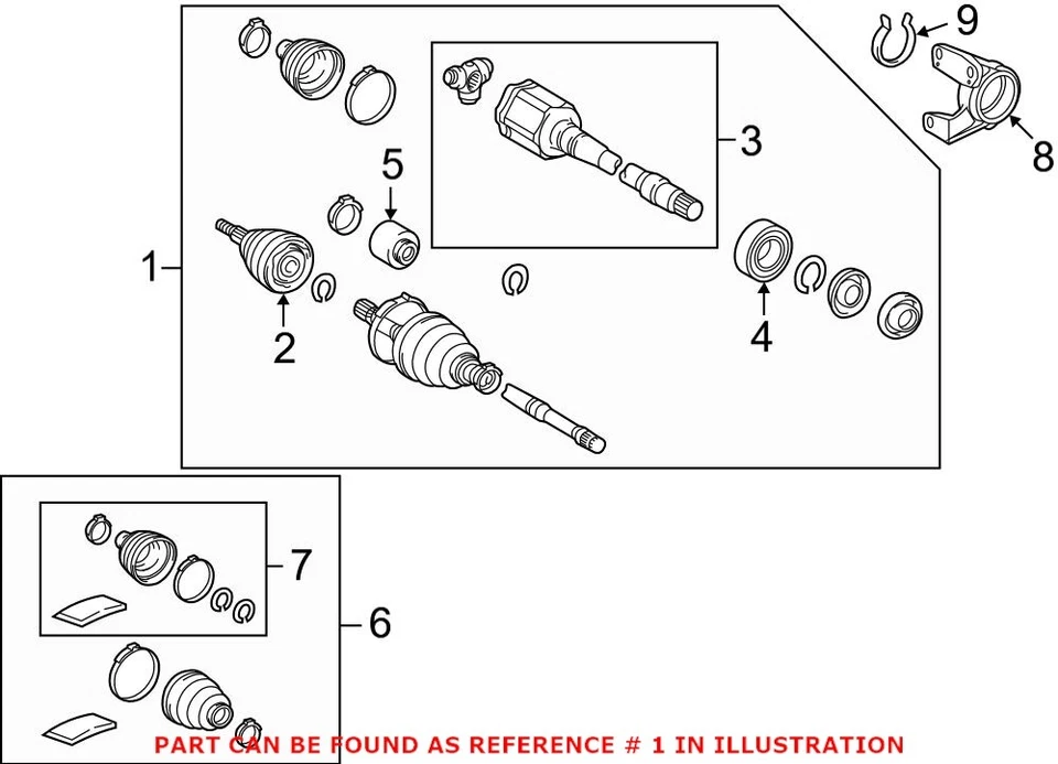 Genuine OEM Front Driver Left CV Axle Assembly For Toyota RAV4 2013-2018 - Image 2 of 2