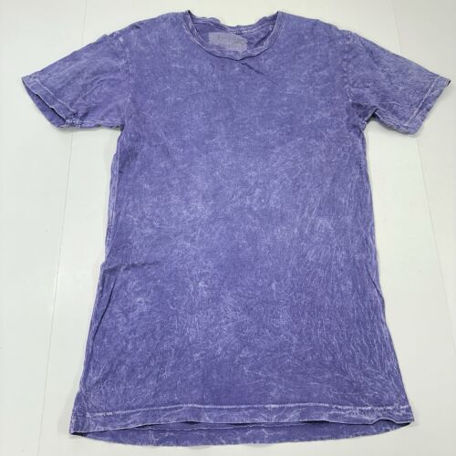 Simple Threads Shirt Erwachsene Unisex M Lila Distressed Style Kurzarm