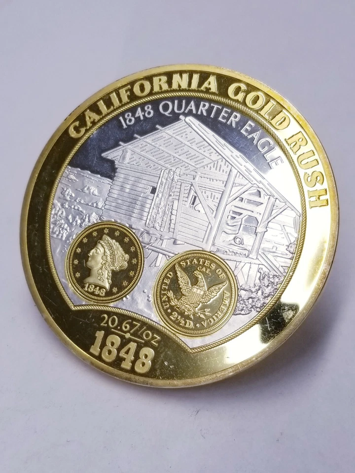 COLOSSAL CALIFORNIA GOLD RUSH COMMEMORATIVE COIN - Image 3 of 4
