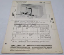 Vintage Howard W Sams Photofact Folder Echophone Model EC-113 Radio Parts Manual