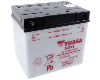 Batterie YUASA 52515 23,3Ah ohne Säurepack BMW F650, R65, K75, K1, Laverda 500