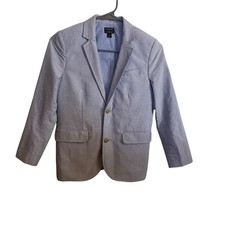 Crewcuts J Crew Boys Thompson Blazer Jacket Soft Blue Cotton Size 10