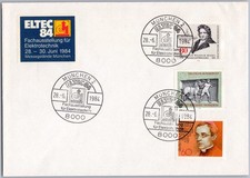 Special postmark SST Munich 1984 ELTEC 84 exhibition electrical engineering