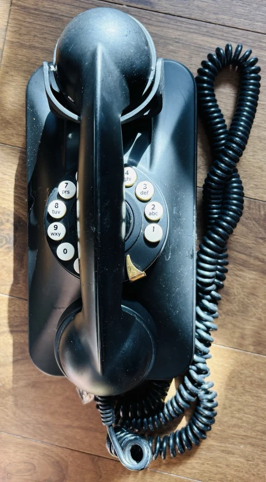 Teléfono Pottery Barn Grand Wall Teléfono Plateado Años 90 Estilo Retro con Cable Foto 2 de 4